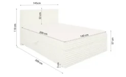 S-STYLE Boxbett Cord, mit Stauraum und Topper, H3 Neo
