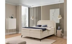S-STYLE Boxbett mit Bettkasten, Bouclé-Stoff Sonna