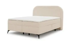 S-STYLE Boxbett mit Bettkasten, Bouclé-Stoff Sonna