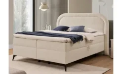 S-STYLE Boxbett mit Bettkasten, Bouclé-Stoff Sonna