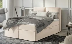 S-STYLE Boxbett mit Stauraum und Topper, H3 Uma