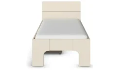 Stauraumbett in beige