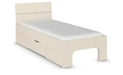 Stauraumbett in beige