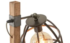 Stehleuchte, 1-flammig, Holz/ Metall schwarz