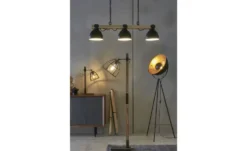 Stehleuchte, 1-flammig, Holz/ Metall schwarz