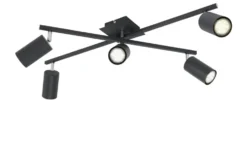 Trio Deckenspot, 5-flammig, schwarz