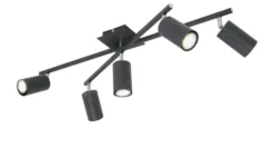 Trio Deckenspot, 5-flammig, schwarz