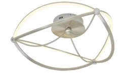 Trio LED-Deckenleuchte, Nickel-matt, geschwungen