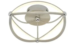 Trio LED-Deckenleuchte, Nickel-matt, geschwungen