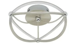 Trio LED-Deckenleuchte, Nickel-matt, geschwungen