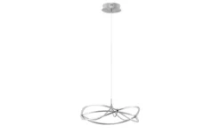 Trio LED-Pendelleuchte Nickel-matt geschwungen