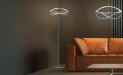 Trio LED-Pendelleuchte Nickel-matt geschwungen