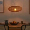 Trio Pendelleuchte, 1-flammig, mit Sisal Schirm