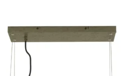 Trio Pendelleuchte, 4-flammig, Nickel antik mit Pinienholz