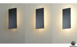 Trio Schiefer-Wandleuchte, 1-flammig, eckig