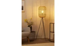 Trio Stehleuchte, 1-flammig, Sisal braun